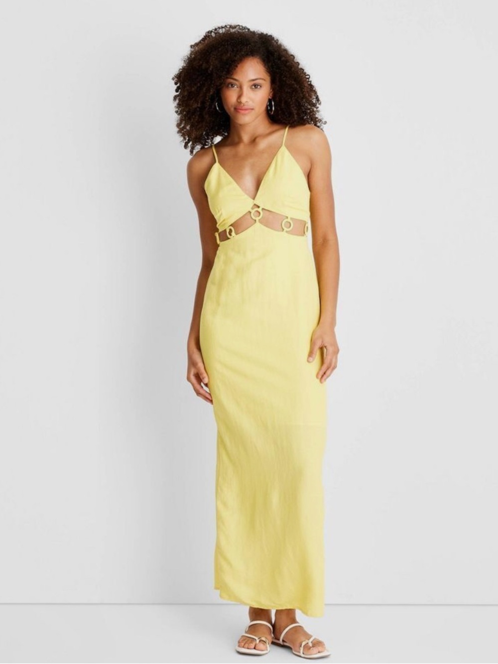 Sunshine Ring-Detail Maxi Dress